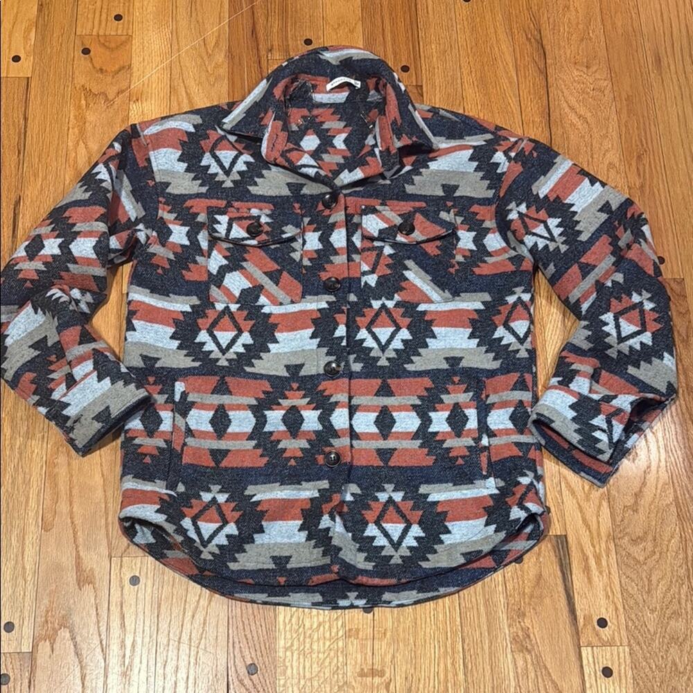 Staccato Aztec Western Shacket Women Small Button Up Southwestern Jacket